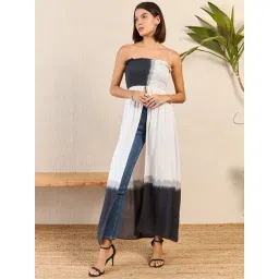 Marie Claire Women Off White Colour Maxi Colourblocked Dress-picture-12