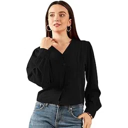 marie claire Women's Solid Regular Fit Blouse-picture-17