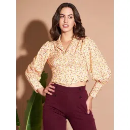 Marie Claire Yellow Printed Top-picture-29