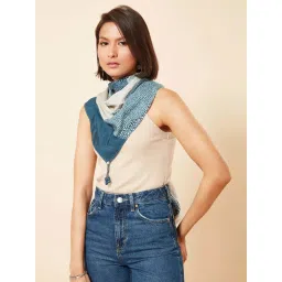 Marigold Lane Blue & Off-White Printed Stole image 2