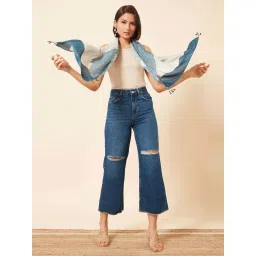 Marigold Lane Blue & Off-White Printed Stole image 3