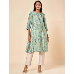 Marigold Lane Blue Printed A Line Kurta-picture-34