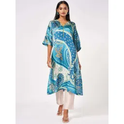 Marigold Lane Blue Printed A Line Kurta-picture-12