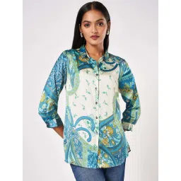 Marigold Lane Blue Printed Shirt-picture-35