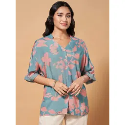 Marigold Lane Blue Printed Top-picture-17