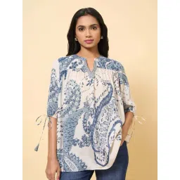 Marigold Lane Blue Regular Fit Printed Top-picture-30