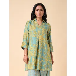 Marigold Lane Blue Relaxed Fit Printed Tunic-picture-26