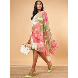 Marigold Lane Floral Printed Longline Open Front Shrug-picture-30