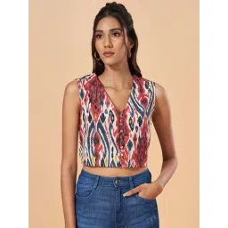 Marigold Lane Multicolored Printed Crop Top-picture-13