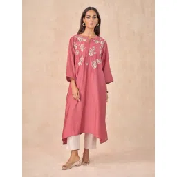 Marigold Lane Pink Regular Fit Embroidered Kurta-picture-16