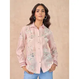 Marigold Lane Pink Regular Fit Floral Print Shirt-picture-17