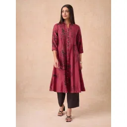 Marigold Lane Rust Relaxed Fit Floral Print Kurta-picture-18