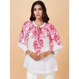 Marigold Lane White Floral Print Top-picture-34
