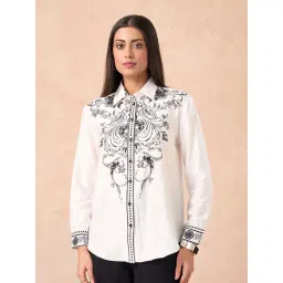 Marigold Lane White Regular Fit Printed Shirt-picture-11