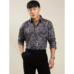 MARK & ALBERT Men Slim Fit Printed Casual Shirt-picture-36