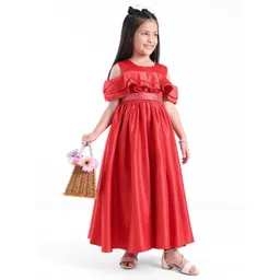 Mark and Mia Cold-Shoulder A-Line Maxi Dress-image-20