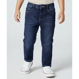 Mark & Mia Cotton Lycra Full Length Denim Jeans Solid Colour - Blue-picture-23