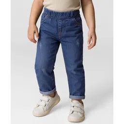 Mark & Mia Cotton Lycra Full Length Jeans with Distressed Detailing - Blue-picture-18