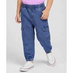 Mark & Mia Cotton Lycra Full Length Jeans With Pocket Detailing - Blue-picture-29