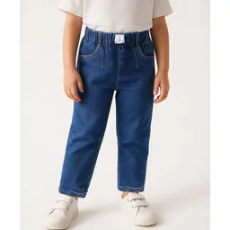 Mark & Mia Cotton Lycra Full Length Solid Color Jeans - Blue-picture-25