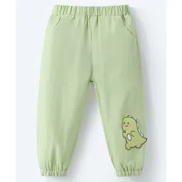 Mark & Mia Full Length Cotton Trouser With Dragon Patch - Light Green-picture-37