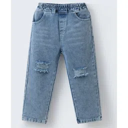 Mark & Mia Full Length Distressed Denim Jeans - Light Blue-picture-10