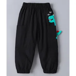 Mark & Mia Full Length Trousers with Dino Applique - Black-picture-33