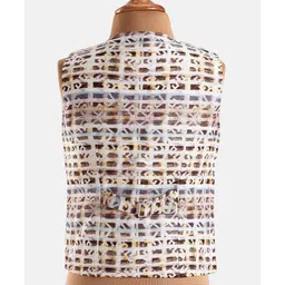 Mark & Mia Full Sleeves Printed 3 Piece Party Suit with Bow - Dark Peach image 5