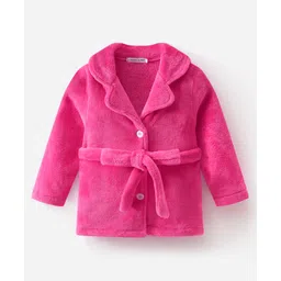 Mark & Mia Full Sleeves Solid Fur Winter Jacket - Fuchsia-picture-20