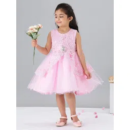 Mark and Mia Girls Embellished Fit & Flare Knee Length Dress-image-45