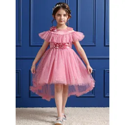 Mark and Mia Girls Embellished Round Neck Fit and Flare Dress-image-10