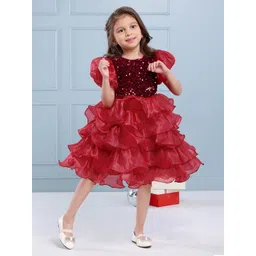 Mark and Mia Girls Embellished Sheath Cotton Dress-image-47