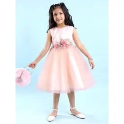 Mark and Mia Girls Floral Applique Fit and Flare Dress-image-14