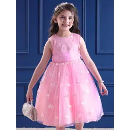 Mark & Mia Girls Self Design Round Neck Sleeveless Dress-picture-39