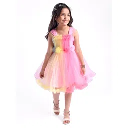 Mark and Mia Girls Shoulder Straps Flared Knee Length Dress-image-22