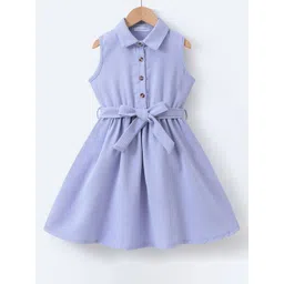 Mark & Mia Girls Sleeveless Shirt Style Fit & Flare Dress-picture-16