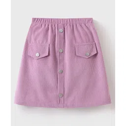 Mark & Mia Knee Length Solid ColourSkirt with Pockets- Pink-picture-10