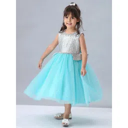 mark & mia Mark and Mia Girls Embellished Self Design Fit & Flare Midi Dress-picture-29