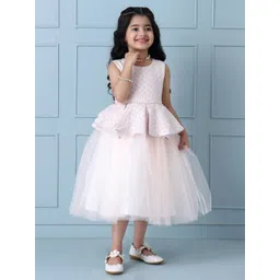 mark & mia Mark and Mia Girls Self Design Fit & Flare Midi Dress-picture-26