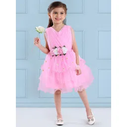 mark & mia Mark and Mia Girls V-Neck Sleeveless Fit and Flare Dress-picture-29