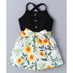 Mark & Mia Singlet Sleeves Jumpsuit With Floral Print - Black & White-picture-11