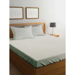 Mark Home Classic Stripes Green Cotton 200 TC Bed Sheet Set-picture-41