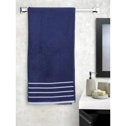 MARK HOME Navy Cotton 500 GSM Zero Twist Anti Microbial Treated Bath Towel-picture-37