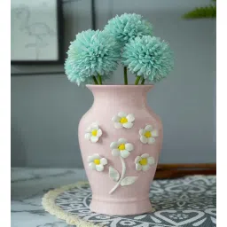 market 99 Engraved Floral Pattern Pink Ceramic Vase-picture-16