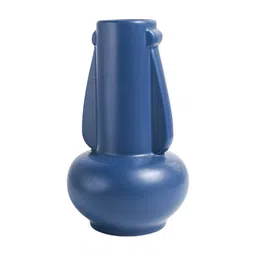 MARKET99 Blue Asymmetric Ceramic Vase image 5