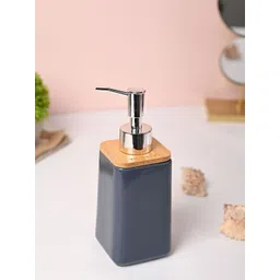 MARKET99 Blue Ceramic Glossy Classic Soap Dispenser 300 ml-picture-36