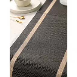 MARKET99 Brown & Black Striped Table Runner-picture-33