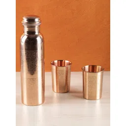 MARKET99 Copper Pack Of 3 Water Bottle With Tumbler-picture-12