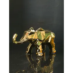 MARKET99 Golden Textured Ceramic Figurine Elephant Showpiece-picture-24