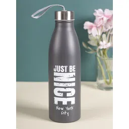 MARKET99 Grey Printed Vacuum Insulated Stainless Steel Water Bottle With Rope  750 ml-picture-16
